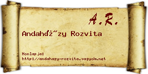 Andaházy Rozvita névjegykártya
